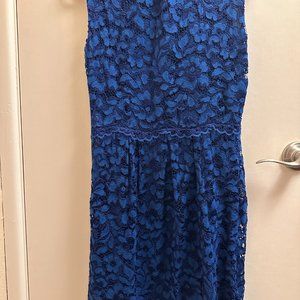 Zara Lace Overlay Sheath Dress - Size S